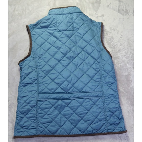 Fish Hippie Blue Browder Vest Men's L Quilted Full Zip Lined Corduroy Collar - Picture 8 of 11